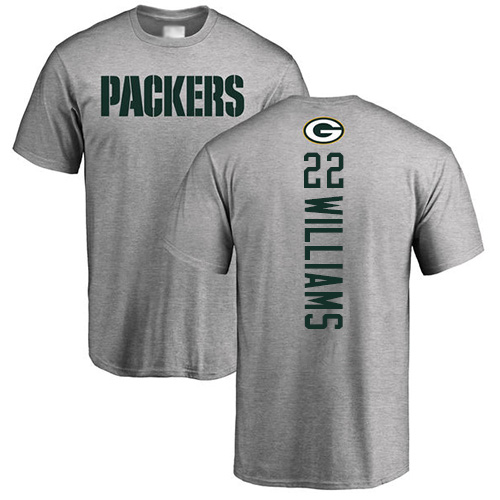 Men Green Bay Packers Ash #22 Williams Dexter Backer Nike NFL T Shirt
